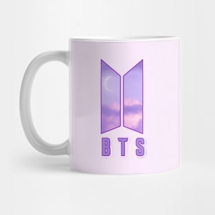 BTS logo ( purple sky) Mug